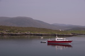 uitzicht op Harris vanaf de ferry