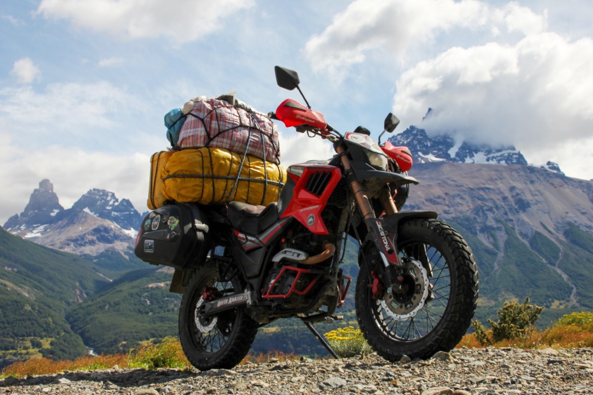 Uitrusting voor motorreizen